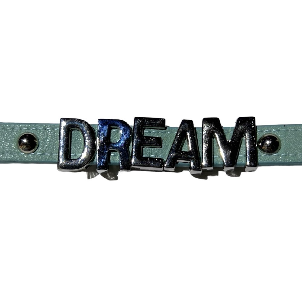BCBGENERATION Light Blue bracelet with “DREAM" in Silver Tone Letters